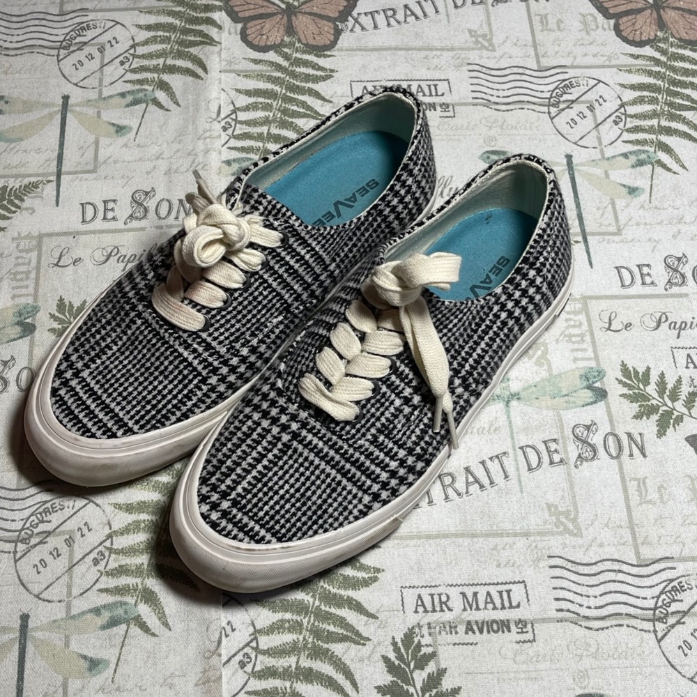 SeaVees Womens Legend Sneaker Highlands Woven Houndstooth‎ Casual Shoes Size 8